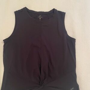 Freely Women's Black Twist Front Muscle Tee